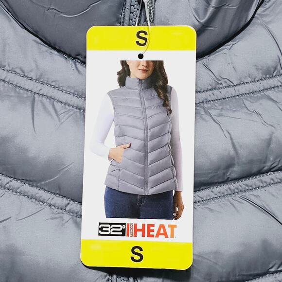 32 Degrees Lightweight Warmth Stand Up Collar Vest Women's Size S Modern Casual - Picture 4 of 8